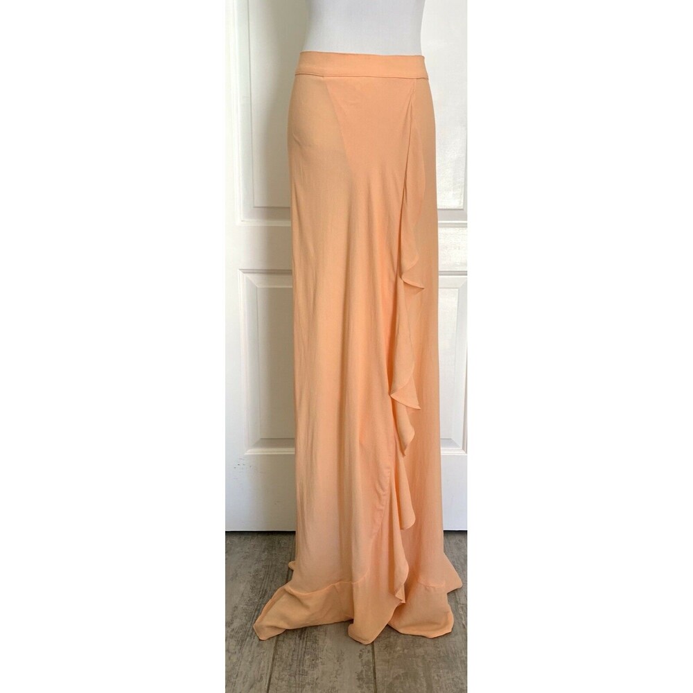 FLYNN SKYE Revolve Designer Los Angeles Orange Creamsicle Wrap Maxi NEW M - Picture 2 of 10